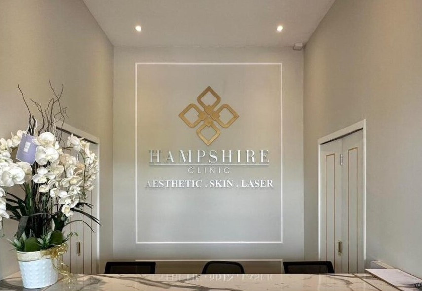 Reception and waiting area at Hampshire Clinic